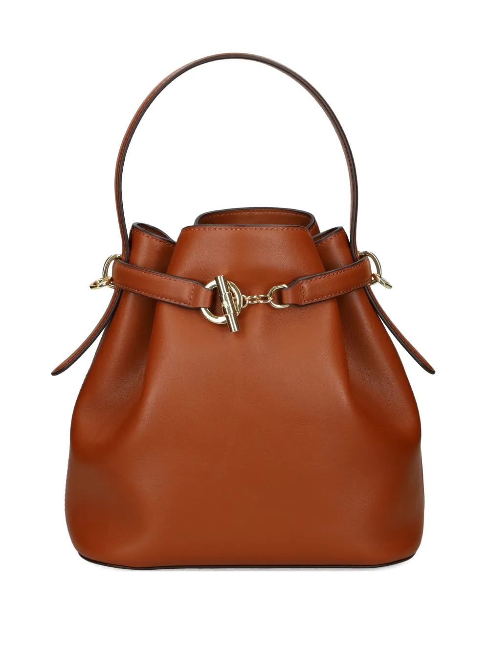 Lauren Ralph Lauren Borsa a secchiello in pelle - Marrone