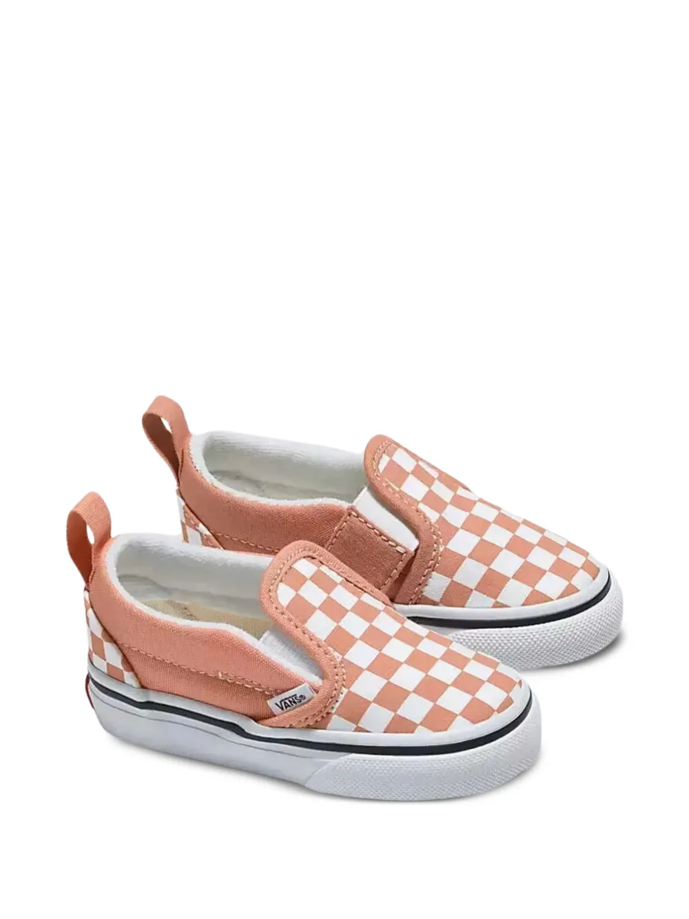 Vans Kids Geruite slip-on sneakers Oranje