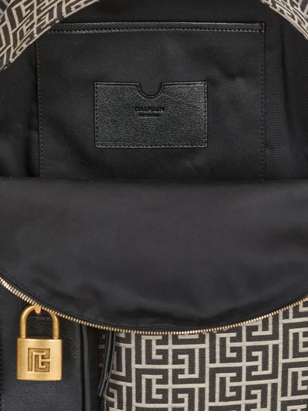Balmain Pulse monogram-jacquard Backpack | Black | FARFETCH