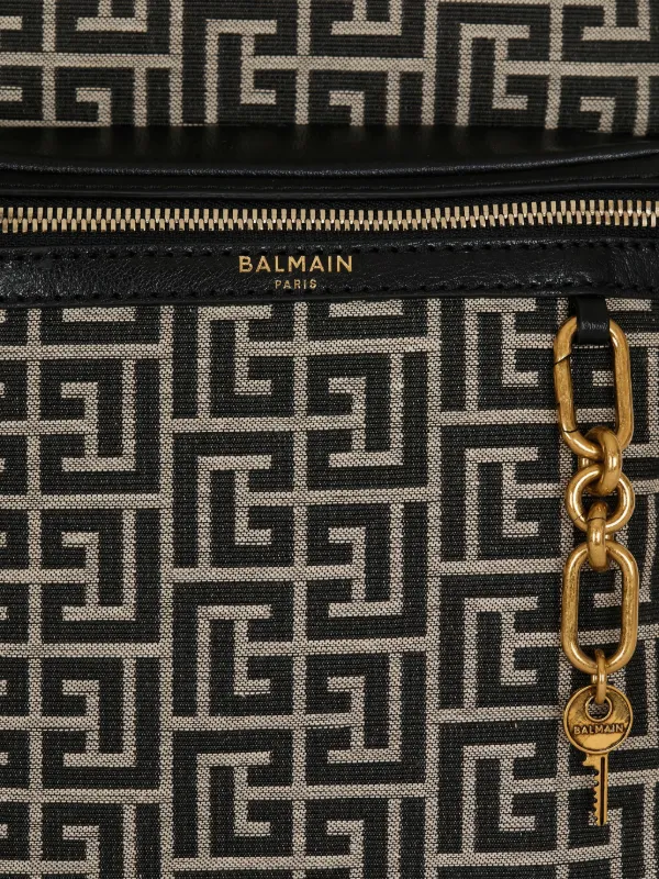 Balmain Pulse monogram-jacquard Backpack | Black | FARFETCH