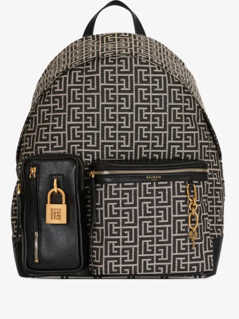 Balmain Pulse monogram-jacquard backpack