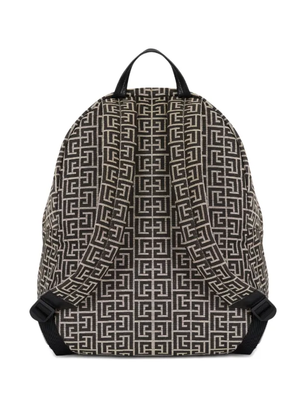 Balmain Pulse monogram-jacquard Backpack | Black | FARFETCH