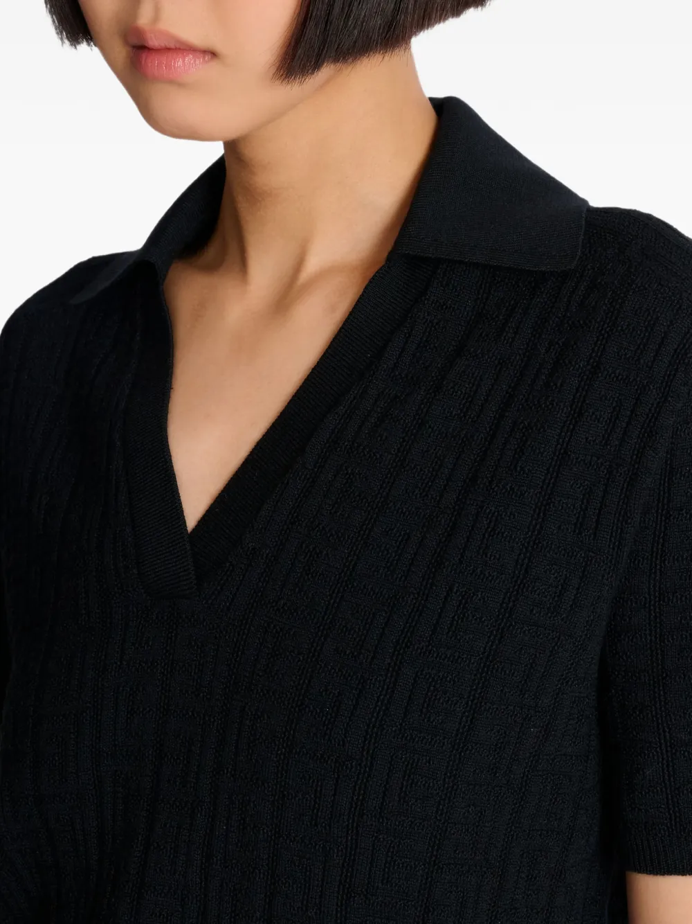 Balmain Gebreide top met jacquard Zwart