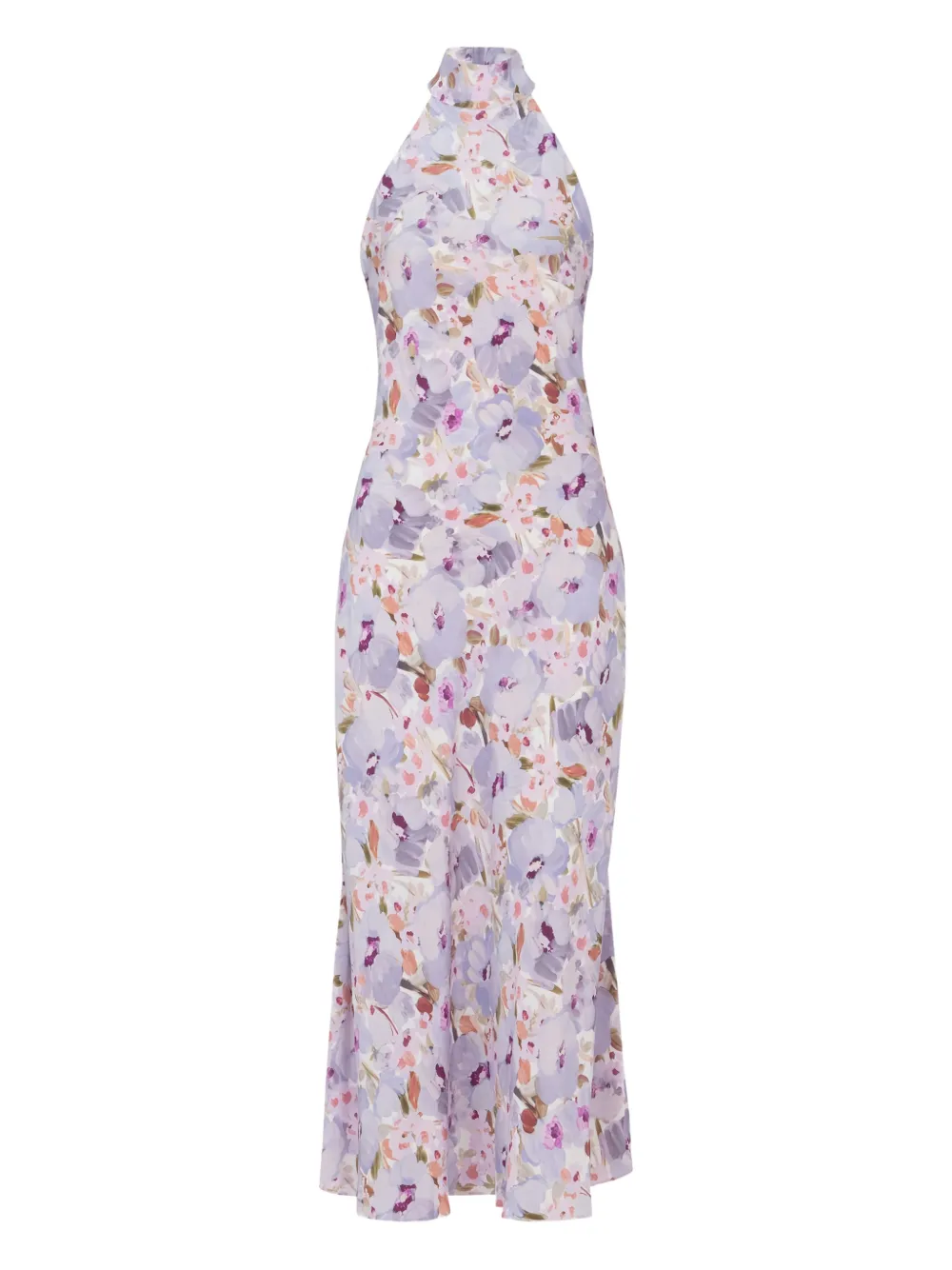 Balmain Poppy Flower halterneck dress - Purple
