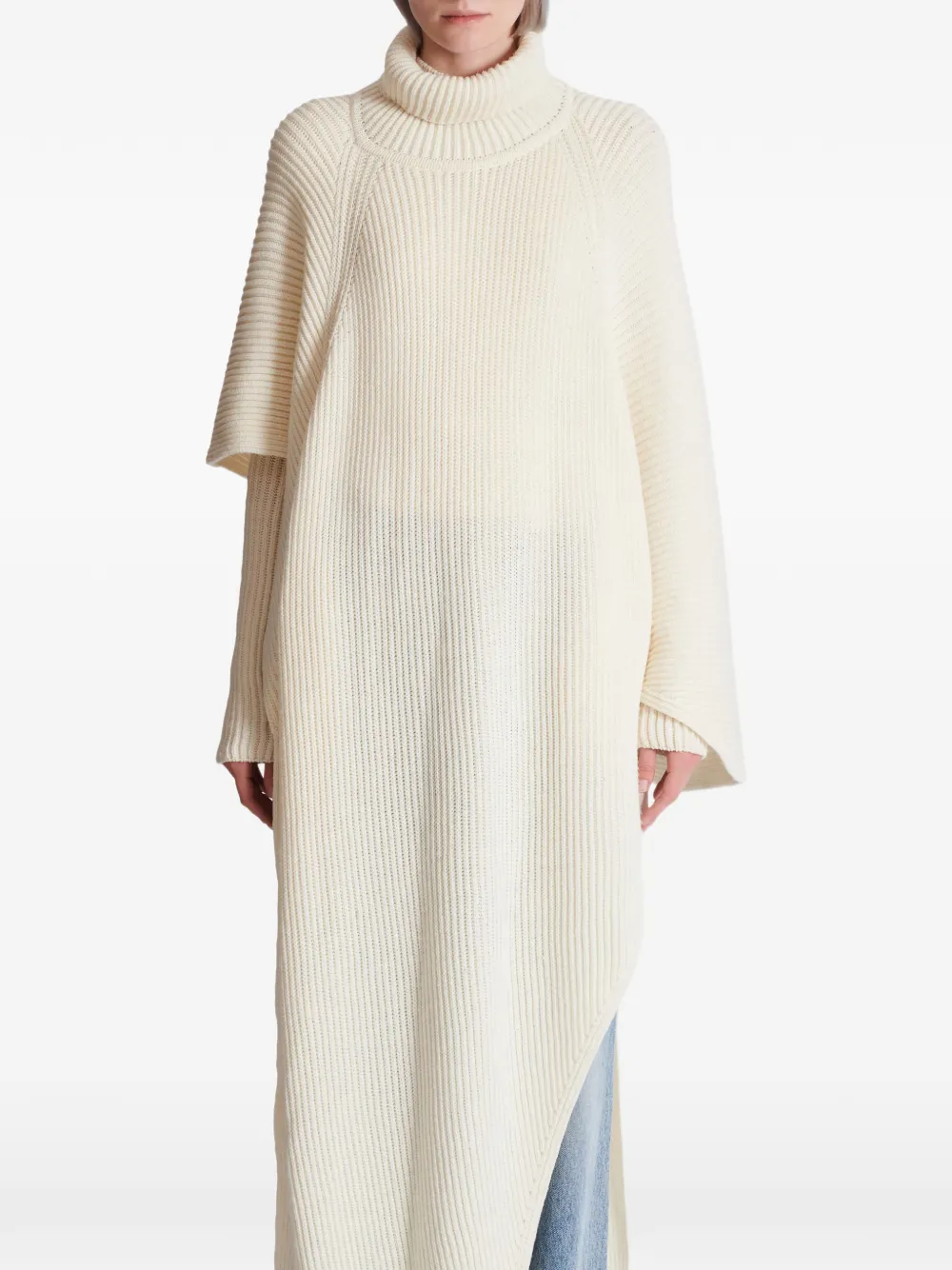 asymmetric knitted cape