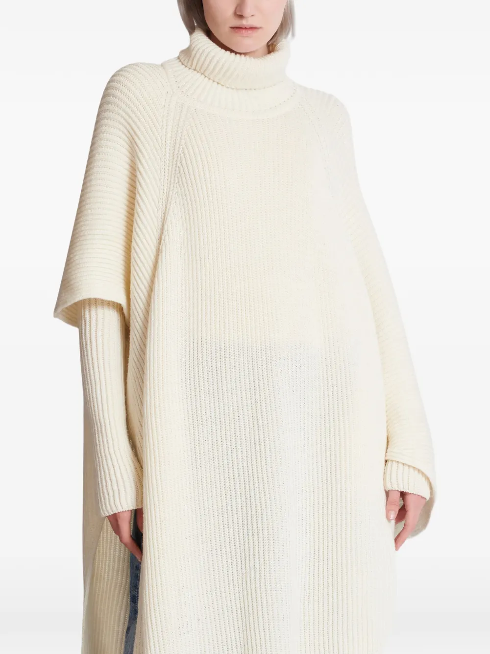 asymmetric knitted cape