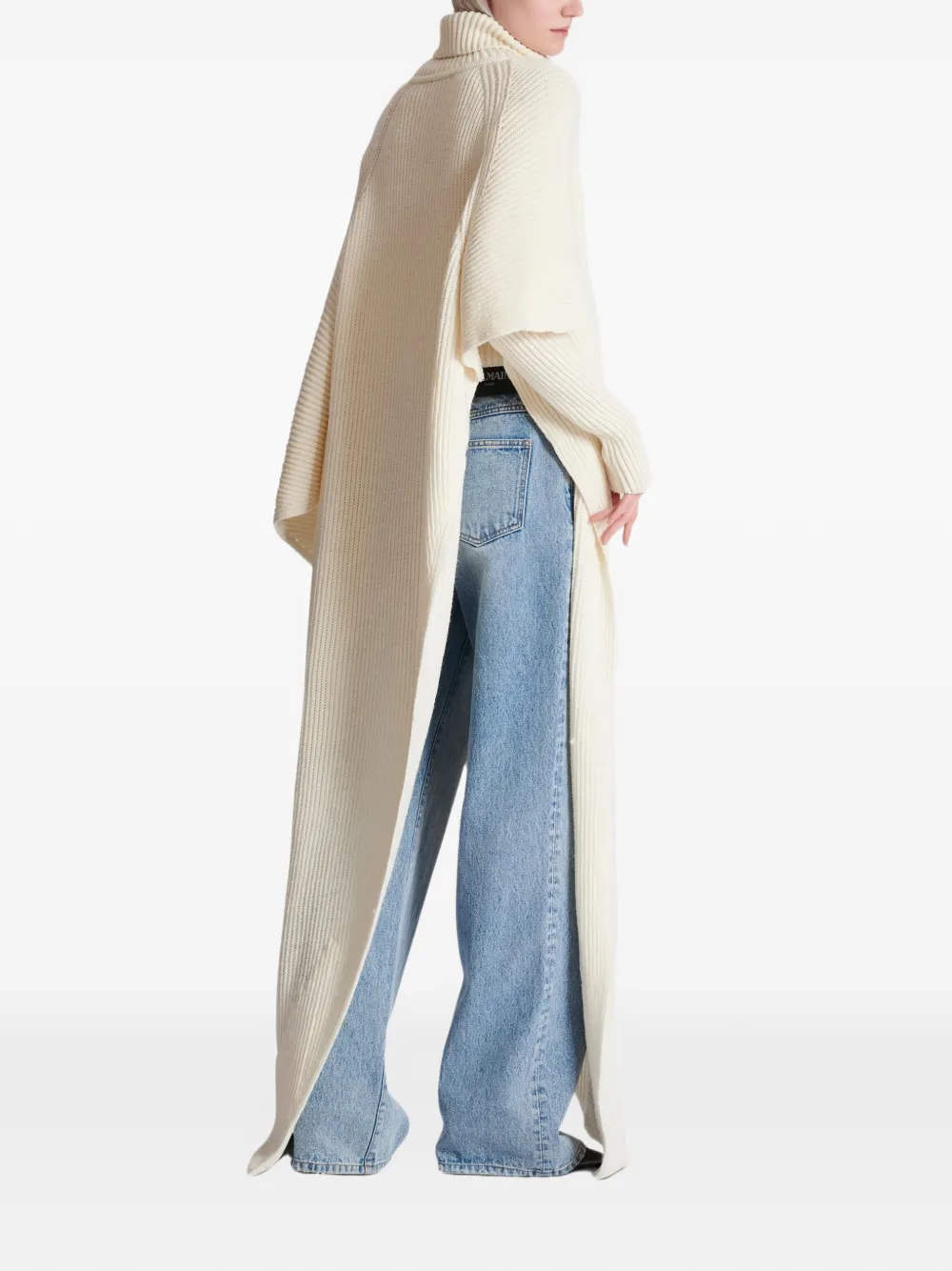 asymmetric knitted cape