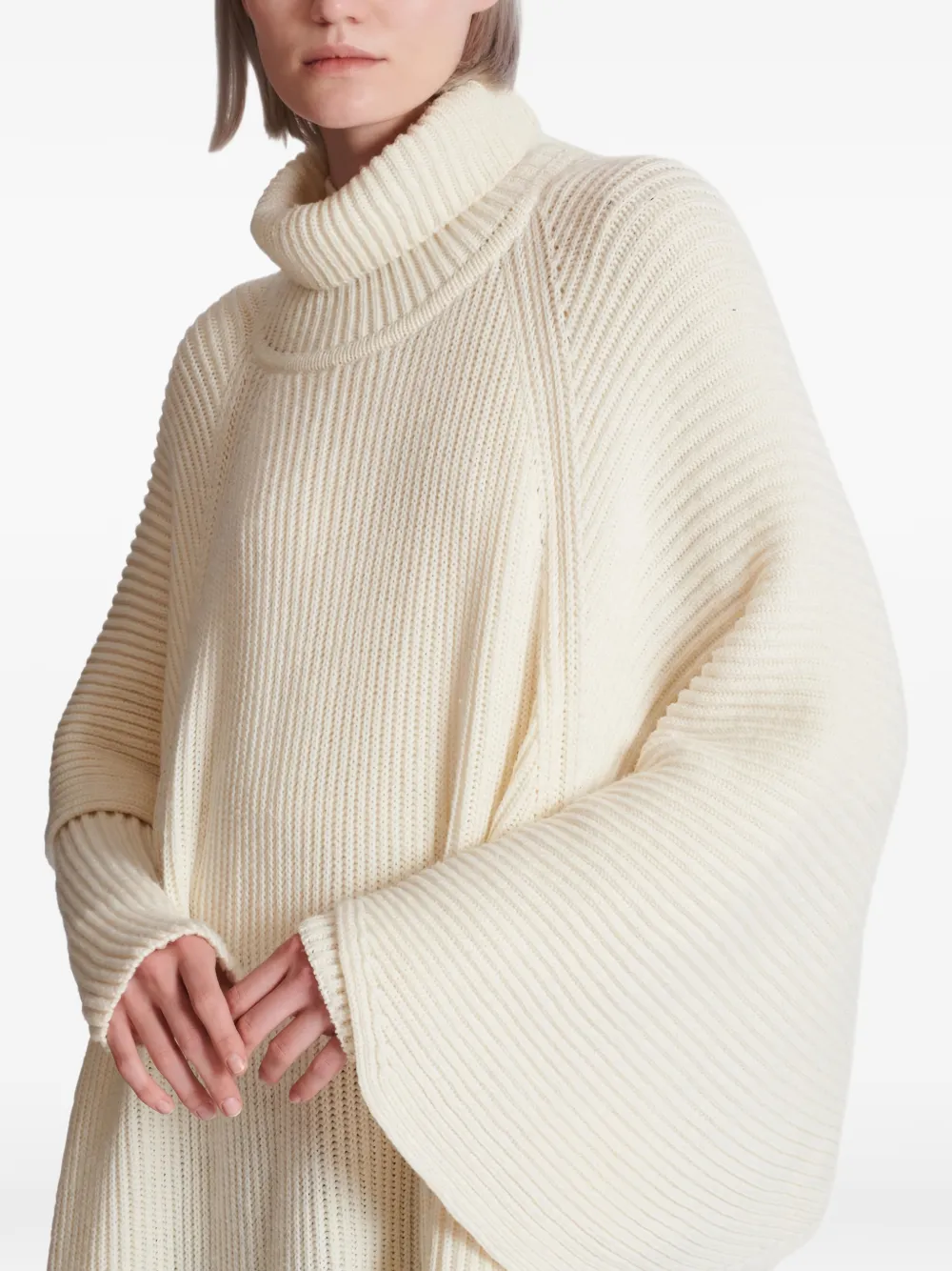 asymmetric knitted cape