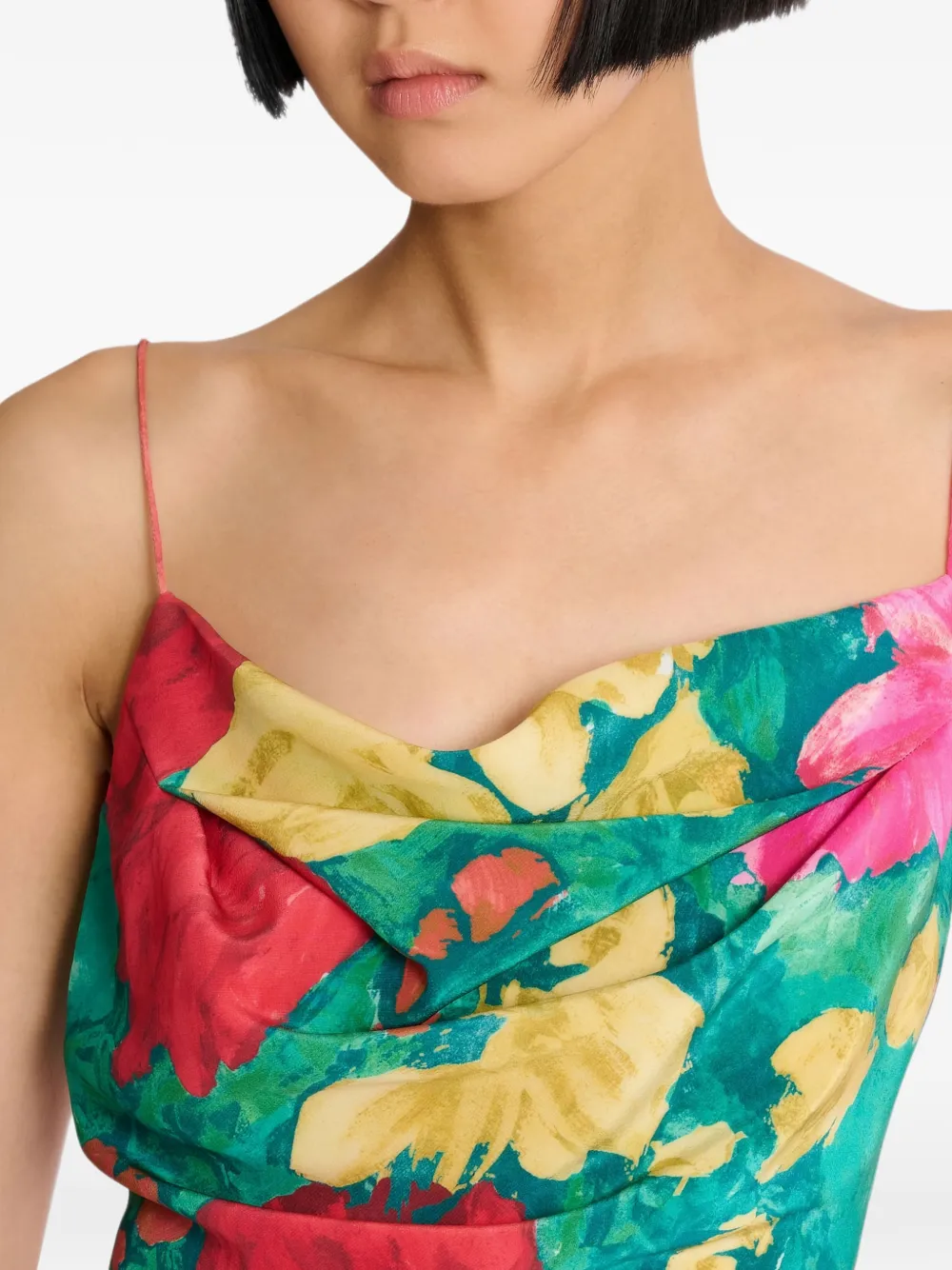 Balmain Tanktop met roosprint Groen