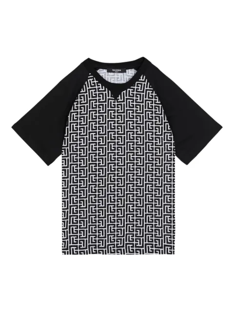 Balmain Kids monogram T-shirt