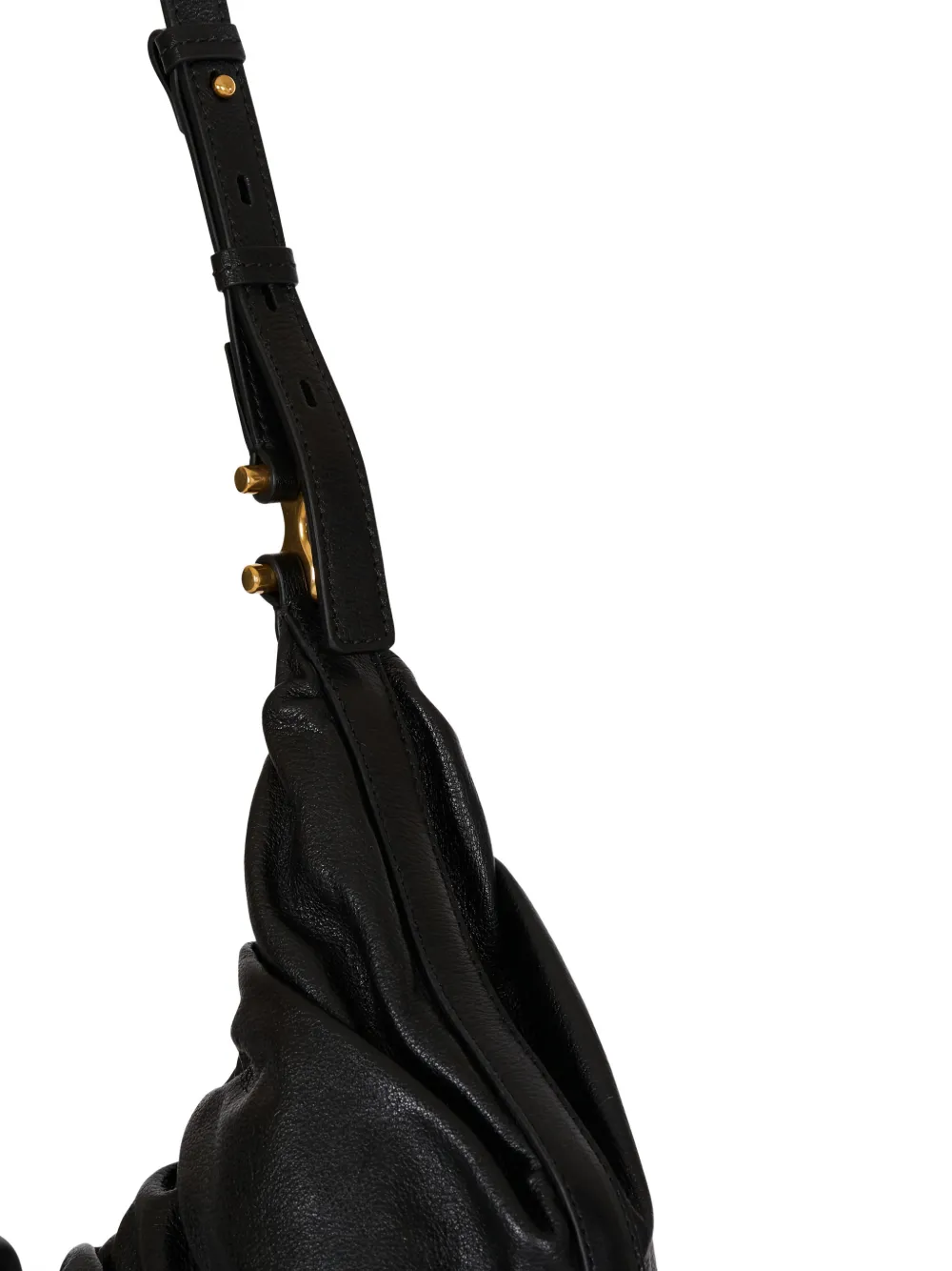 Balmain Ebene leren schoudertas Zwart