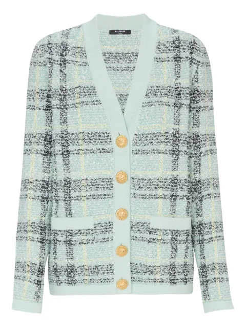 Balmain cardigan en tweed à paillettes