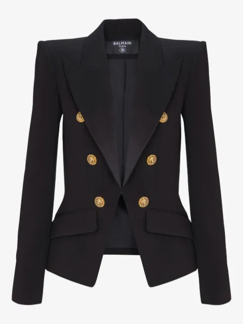 Balmain blazer péplum à boutonnière croisée