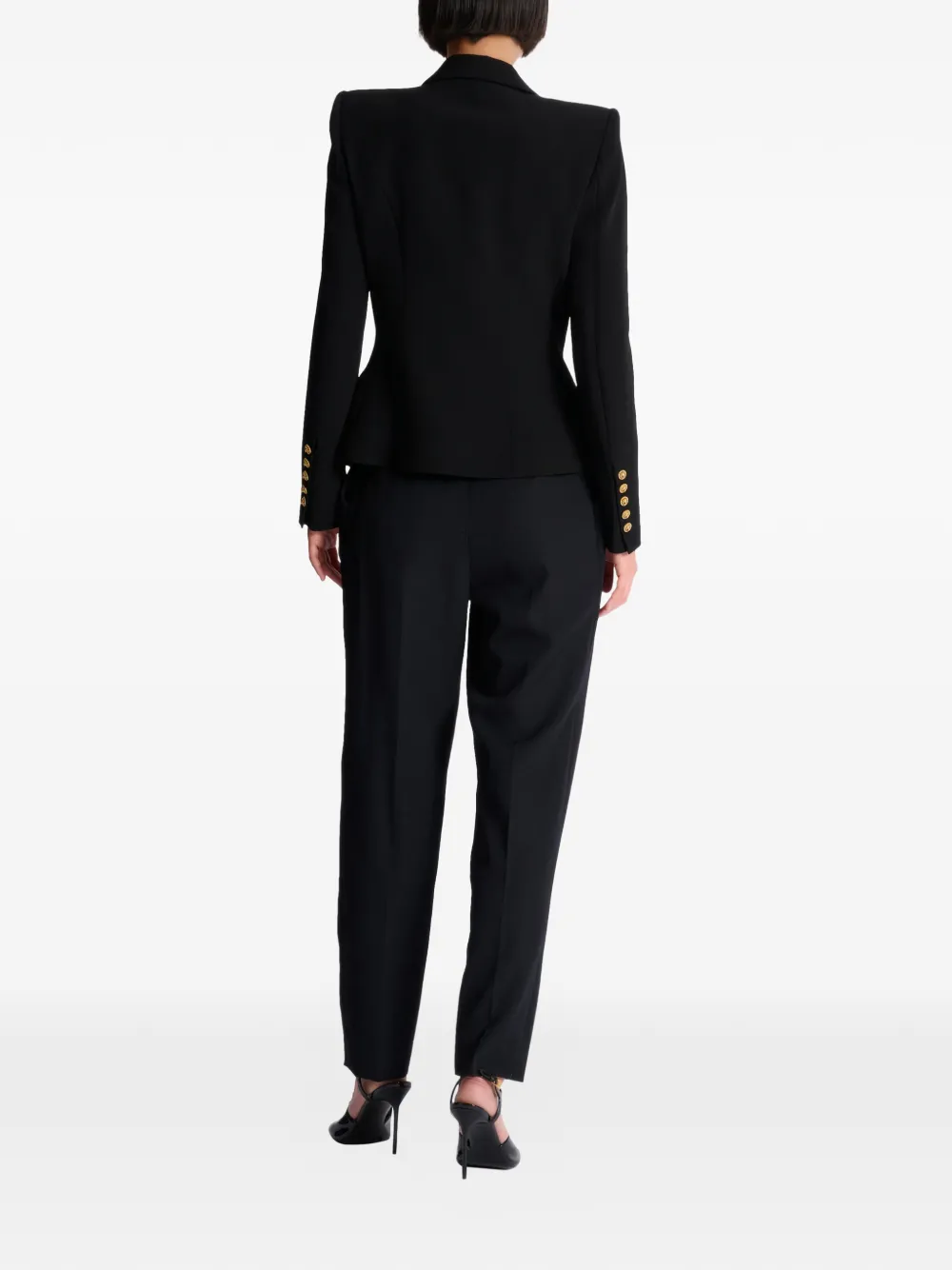 Balmain Blazer met dubbele rij knopen Zwart