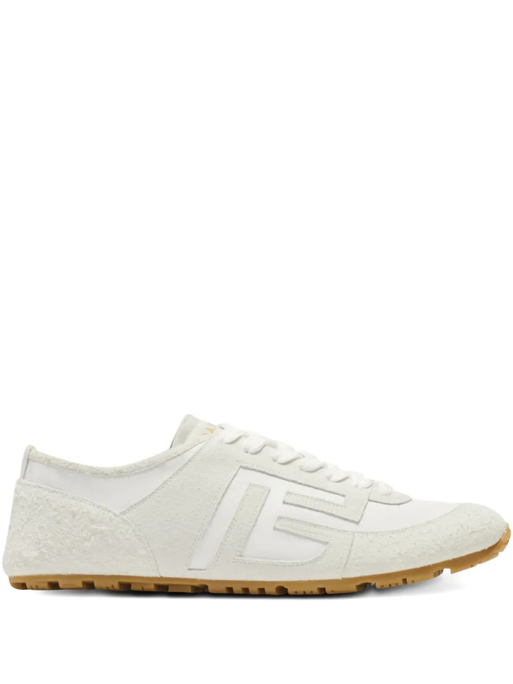 Balmain Racer 45 Trainers In Lambskin And Suede | White | Image 1