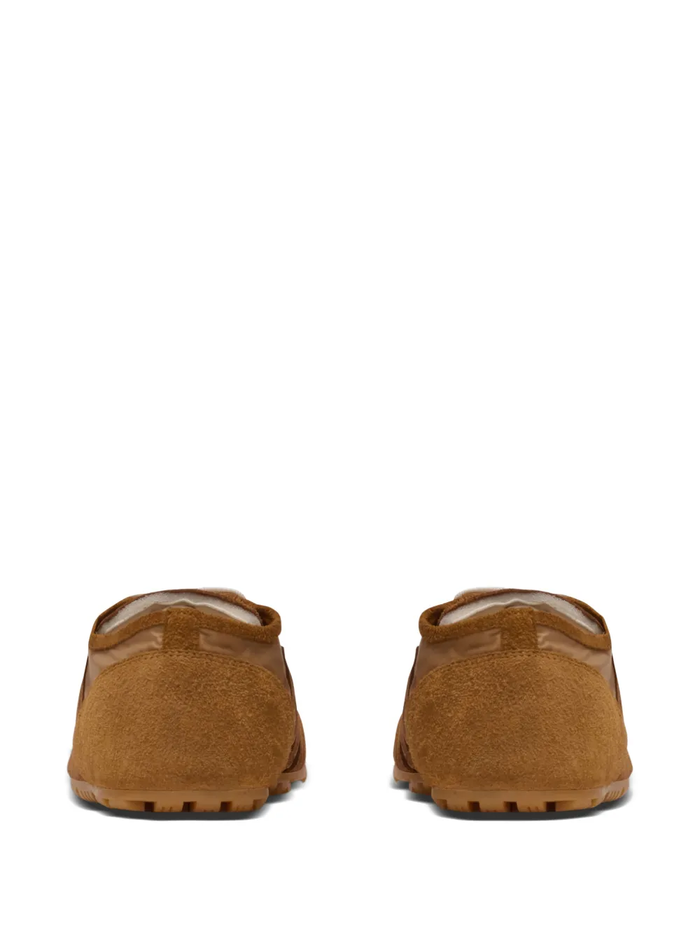 Balmain Racer suède sneakers met vlakken Bruin