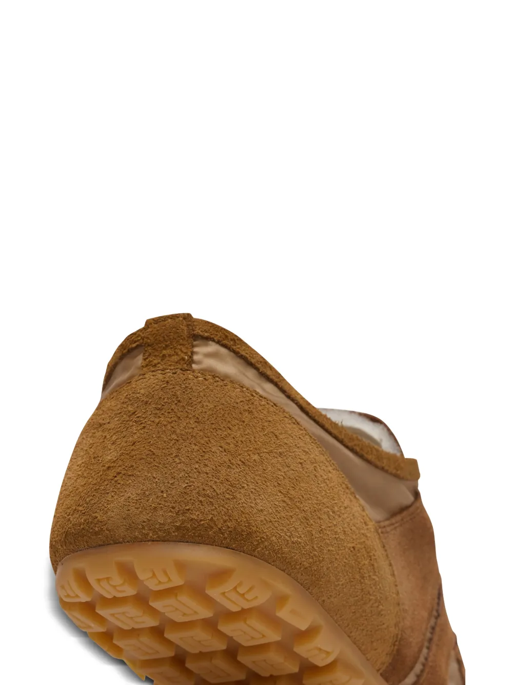 Balmain Racer suède sneakers met vlakken Bruin