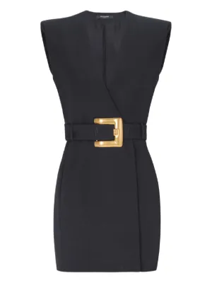 Proenza Schouler Satin Shift Dress | Black | FARFETCH BE