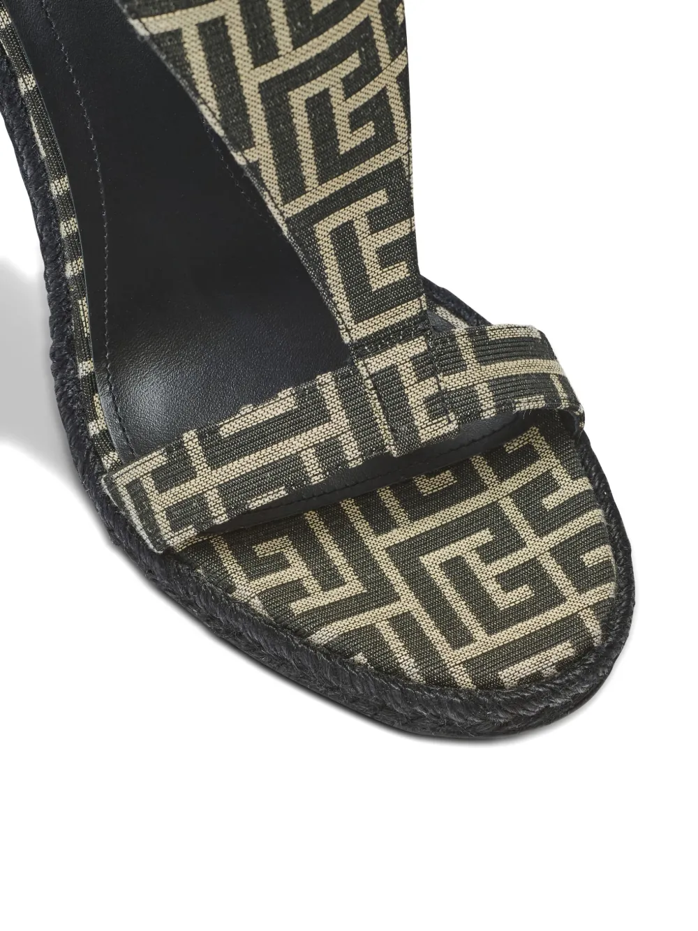 Balmain Anthem espadrilles met sleehak Zwart