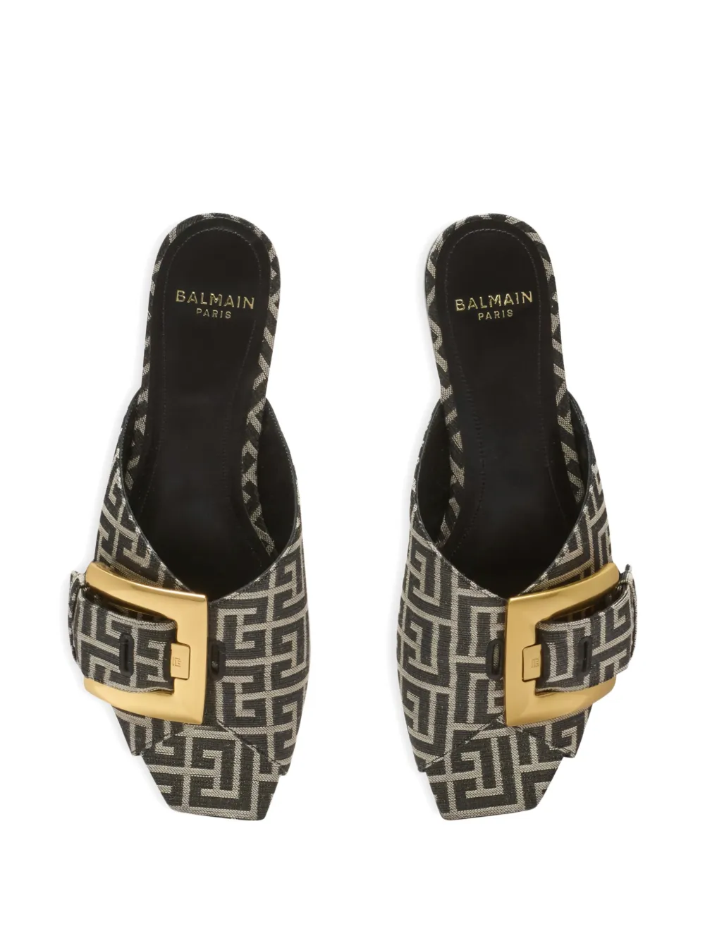 Balmain Anthem sandalen met monogram-print Zwart