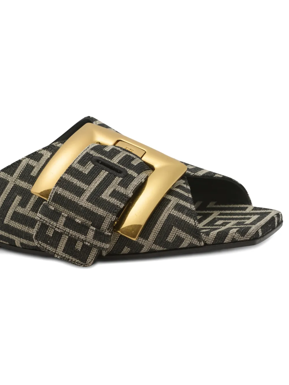 Balmain Anthem sandalen met monogram-print Zwart