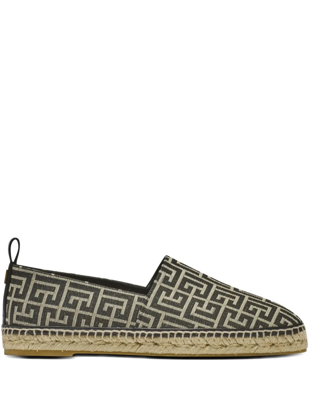 Balmain monogram-jacquard espadrilles - Schwarz