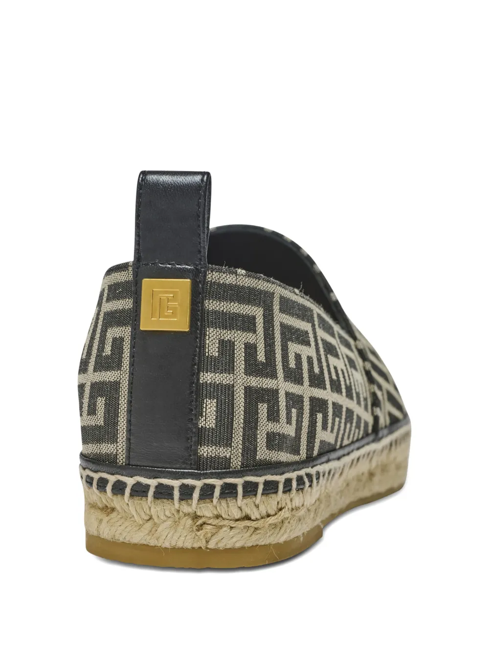 Balmain Espadrilles met monogram-jacquard Zwart