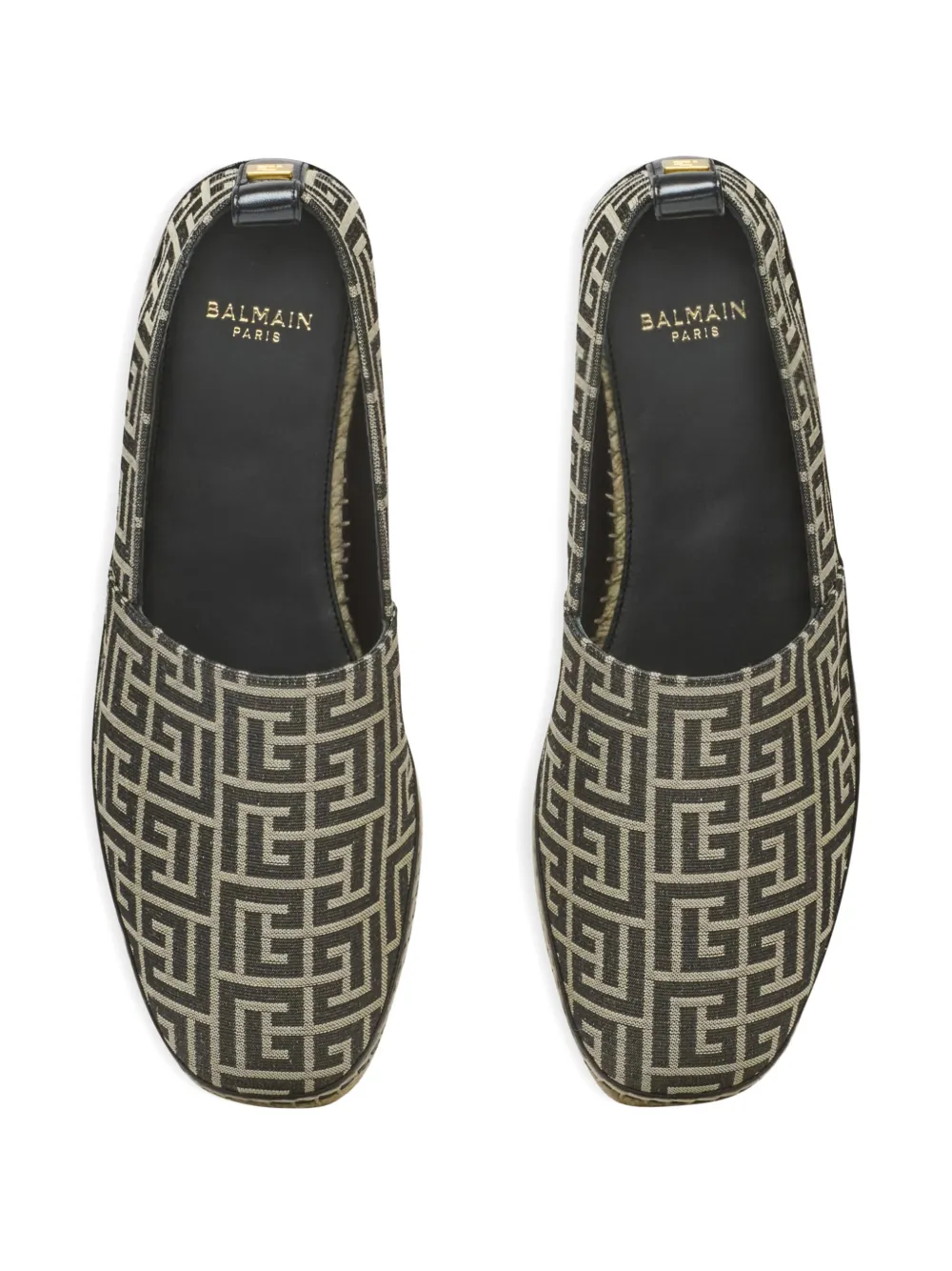 Balmain Espadrilles met monogram-jacquard Zwart