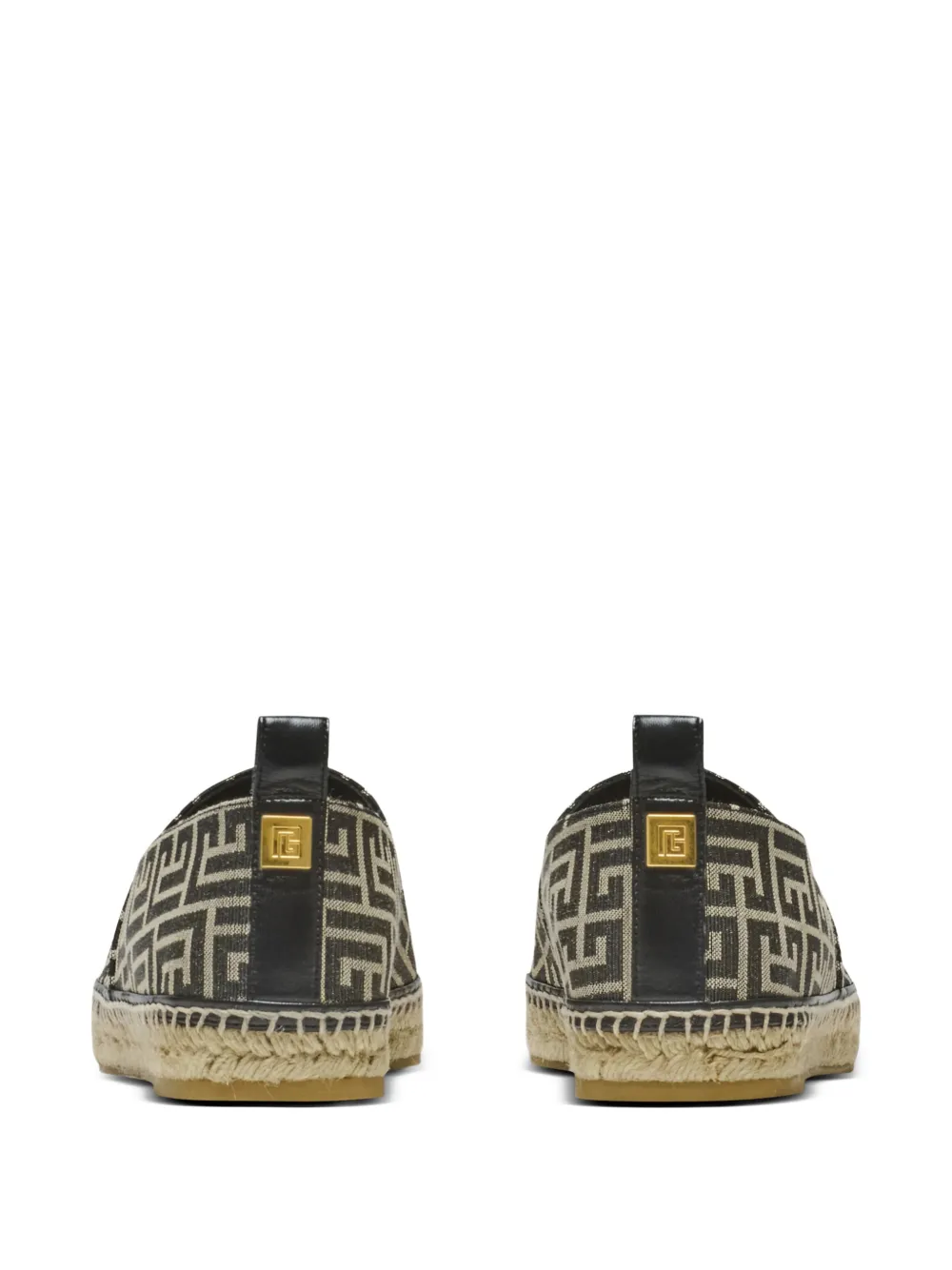 Balmain Monogram Jacquard Espadrilles | Black | FARFETCH display picture 1