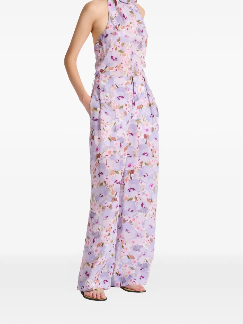 Balmain Poppy Flower broek Paars