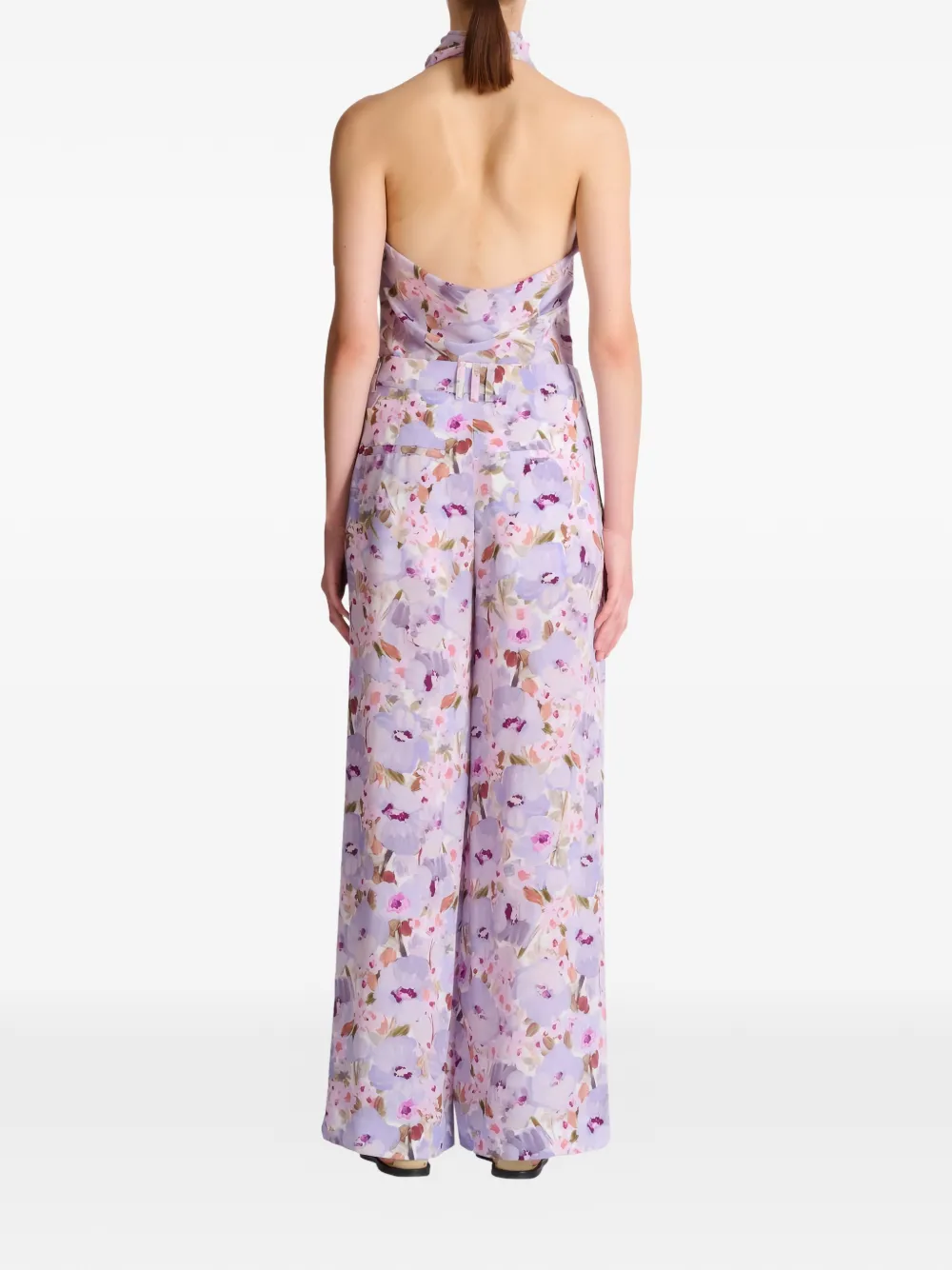 Balmain Poppy Flower broek Paars