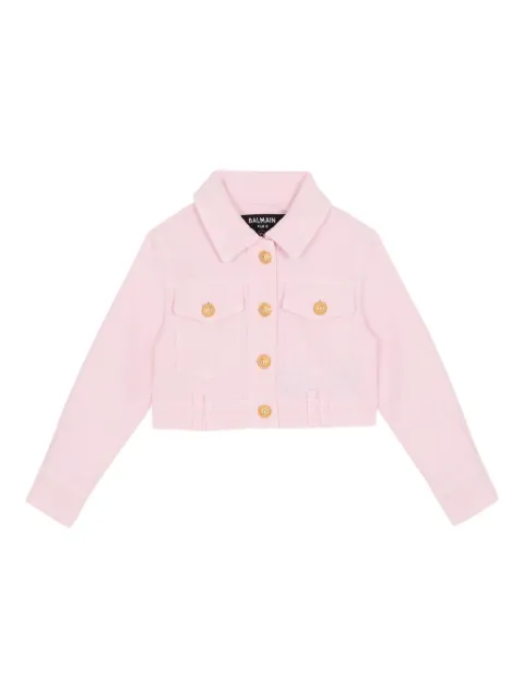 Balmain Kids button cotton jacket