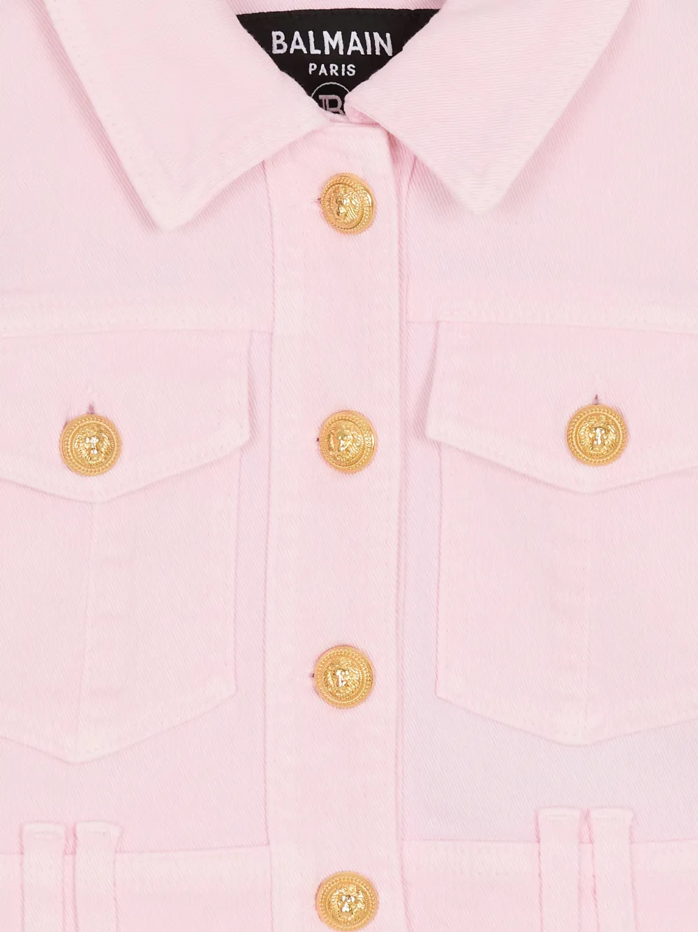 Balmain Kids Katoenen jack met knopen Roze