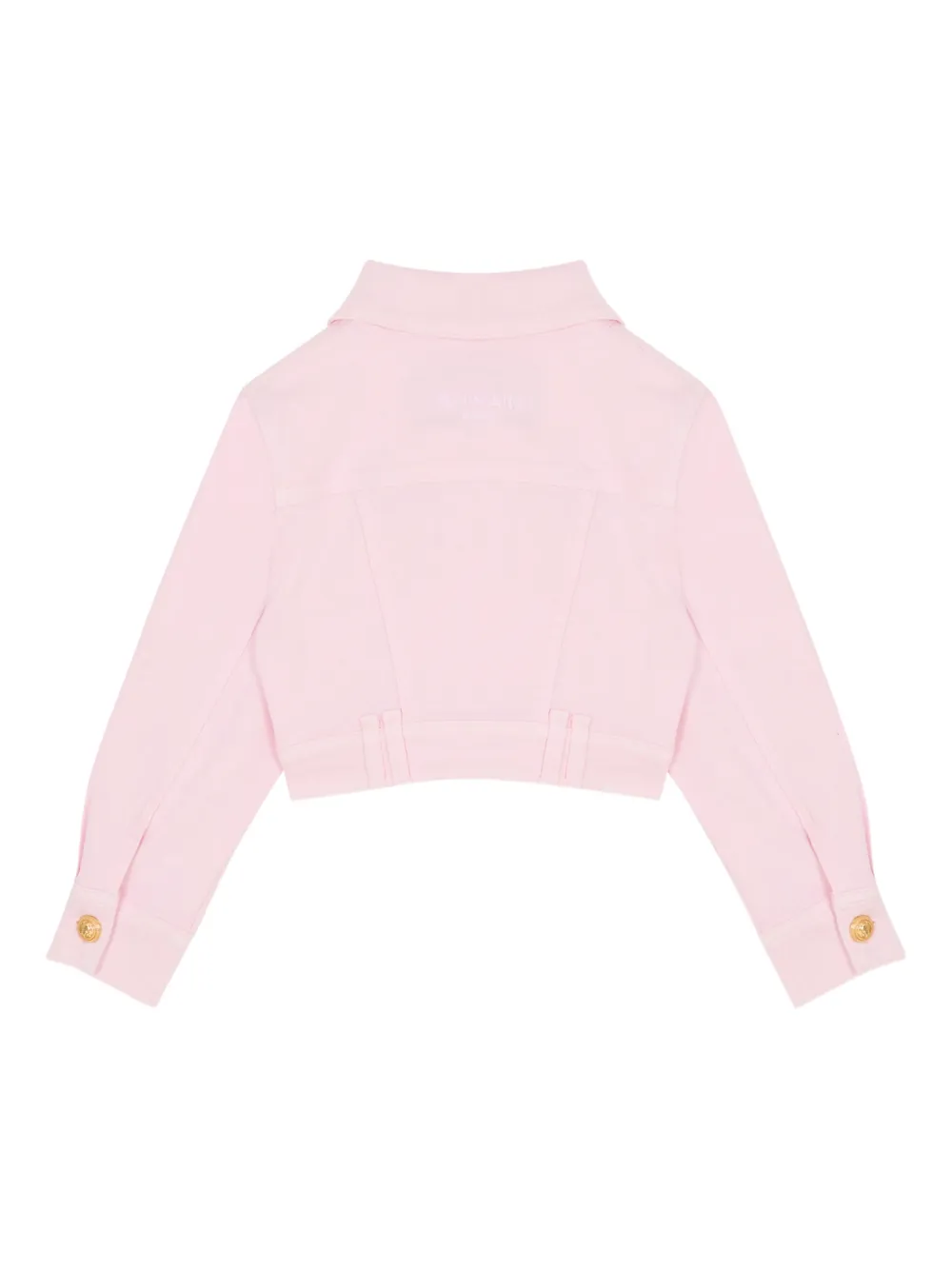 Balmain Kids Katoenen jack met knopen Roze