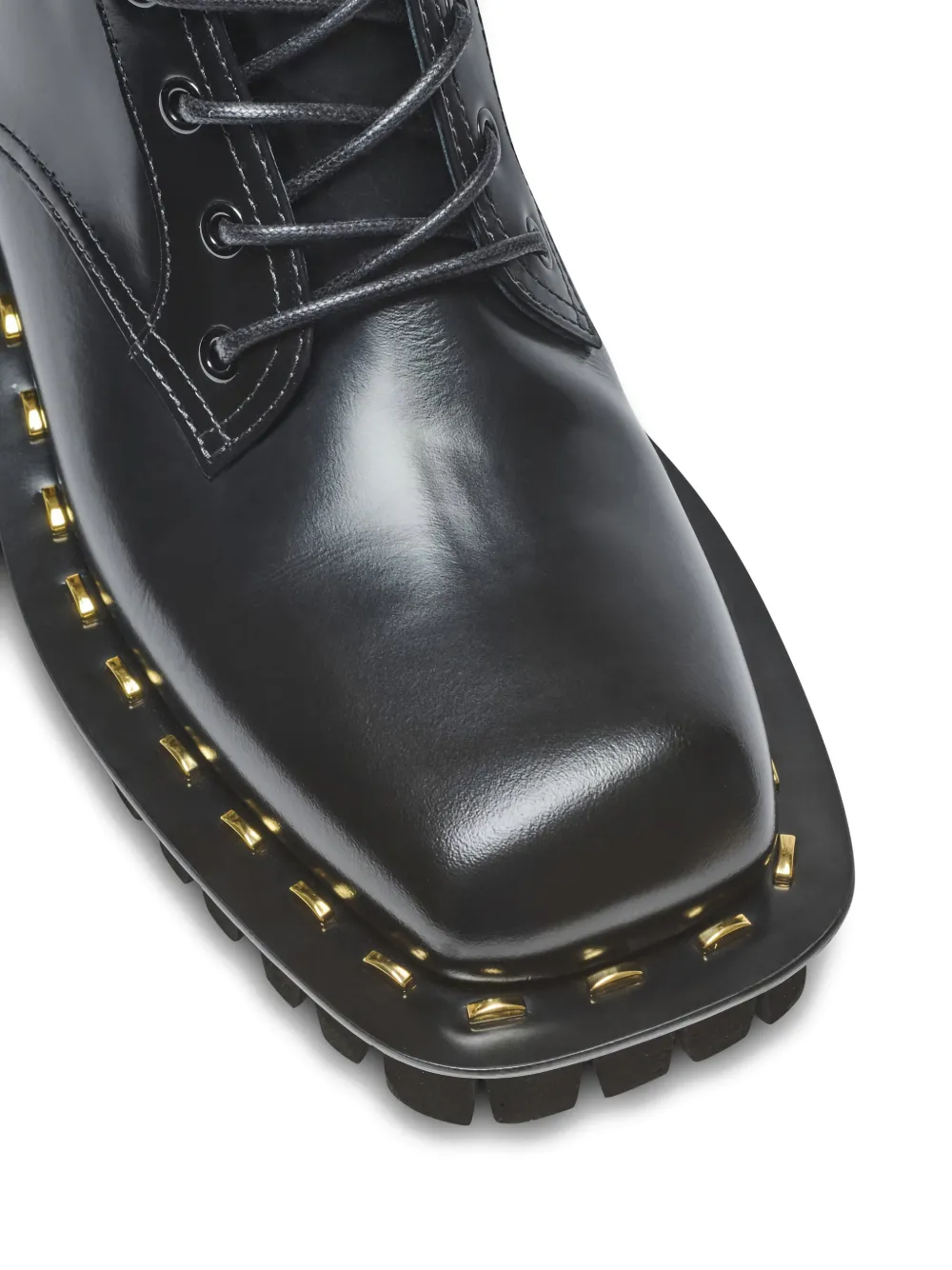 Balmain Leren laarzen met studs Zwart