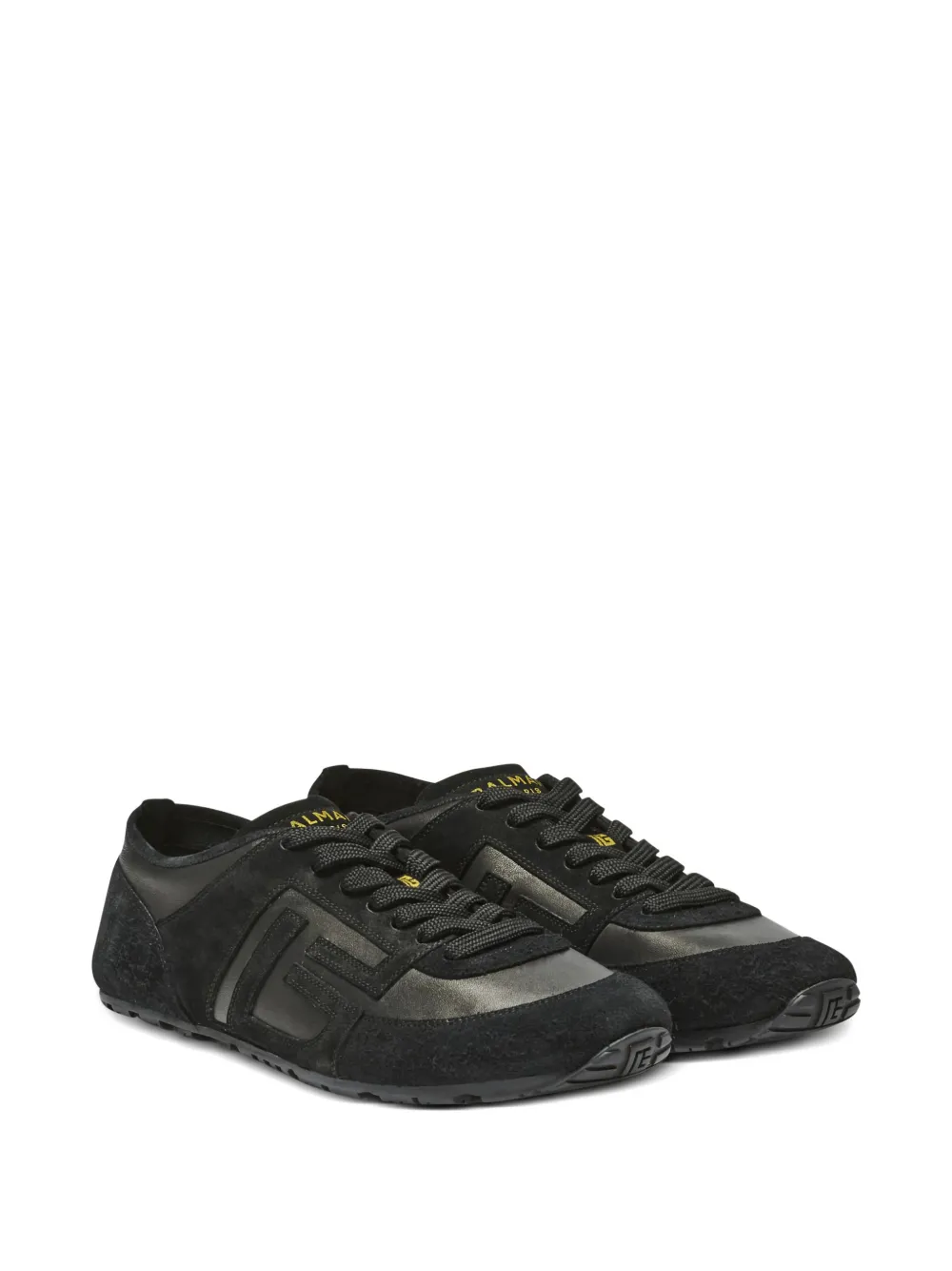 Balmain Racer 45 Trainers In Lambskin And Suede | Low-Tops | Image 2
