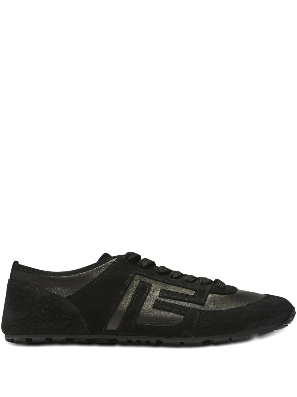 Balmain Racer 45 Trainers In Lambskin And Suede | Black | Image 1