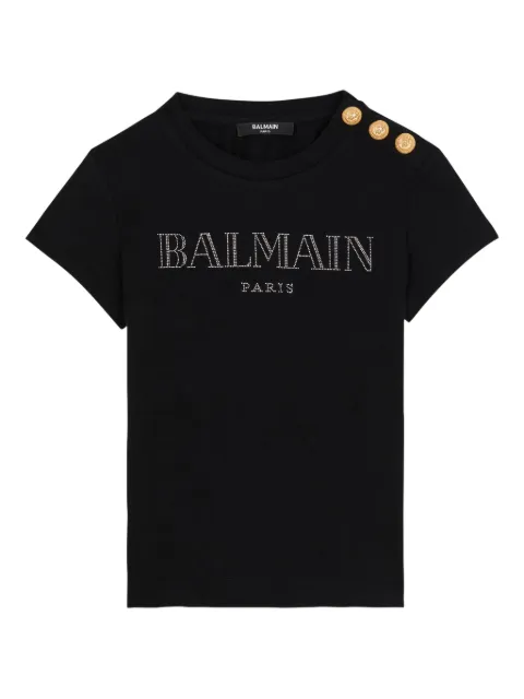 Balmain Kids t-shirt imprimé à bouton