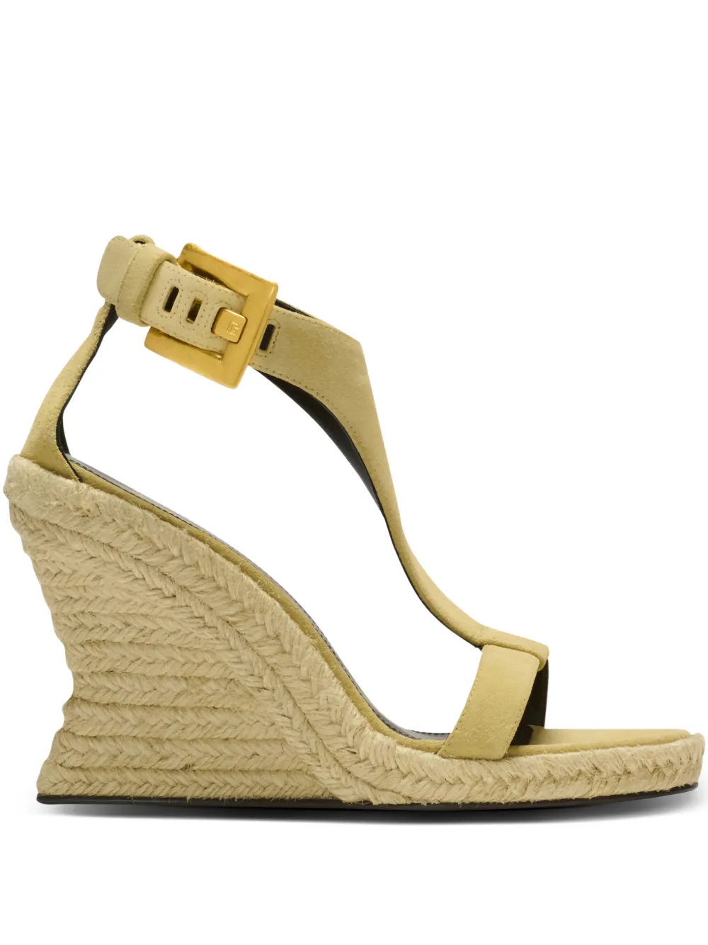 Balmain Anthem espadrilles met sleehak Beige