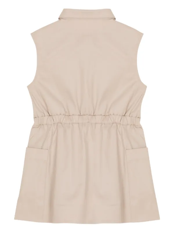 balmain kids two-tone a-line dress Button Midi | Neutrals My Actual Bust is:27