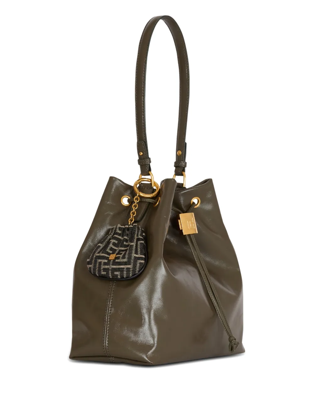 Balmain Sleutelhanger met monogram jacquard Zwart