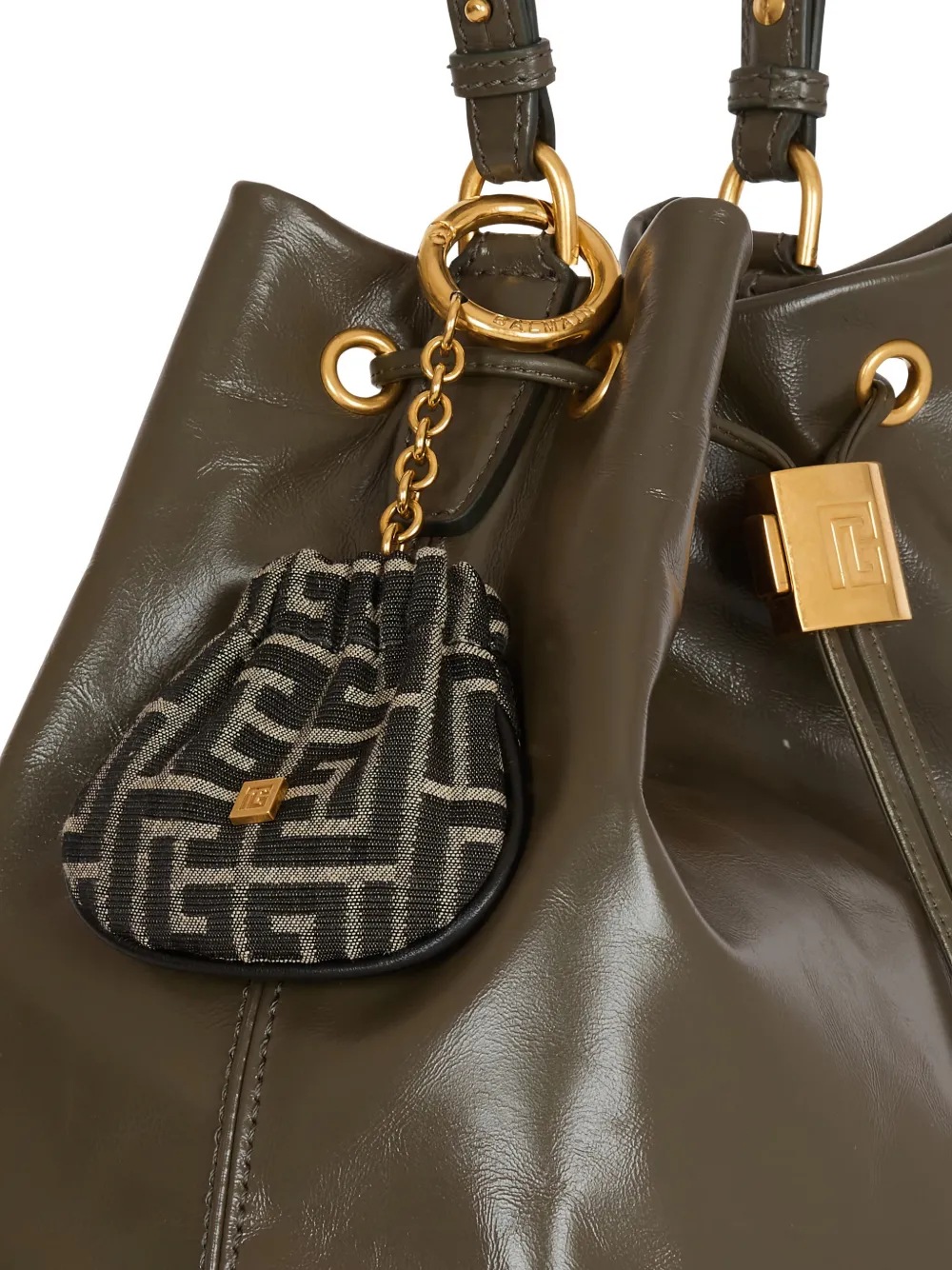 Balmain Sleutelhanger met monogram jacquard Zwart