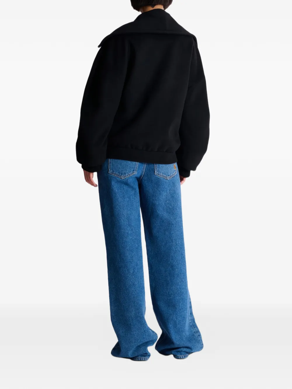  Balmain Double-breasted Peacoat - Black 