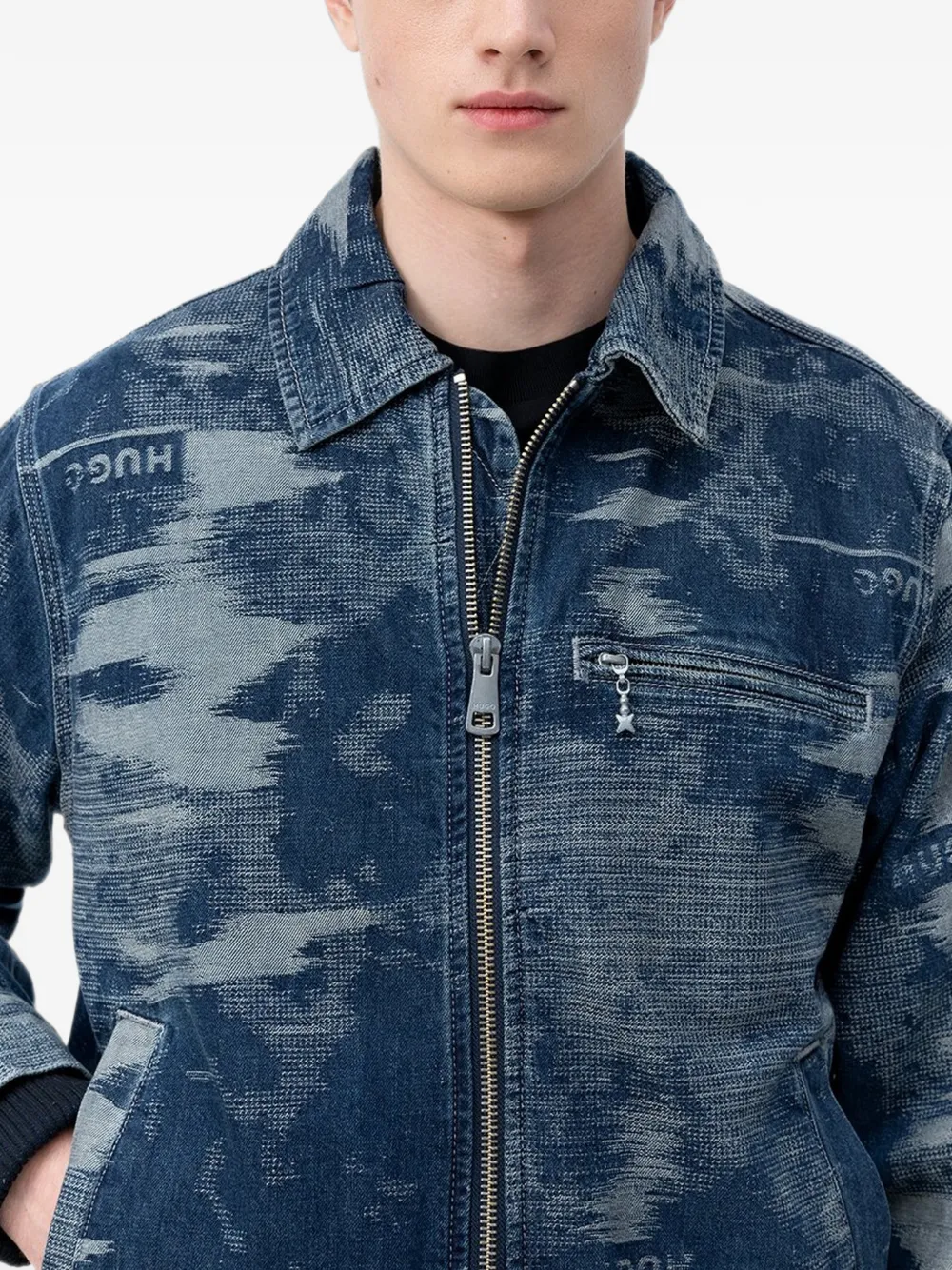 HUGO Jack met logoprint Blauw