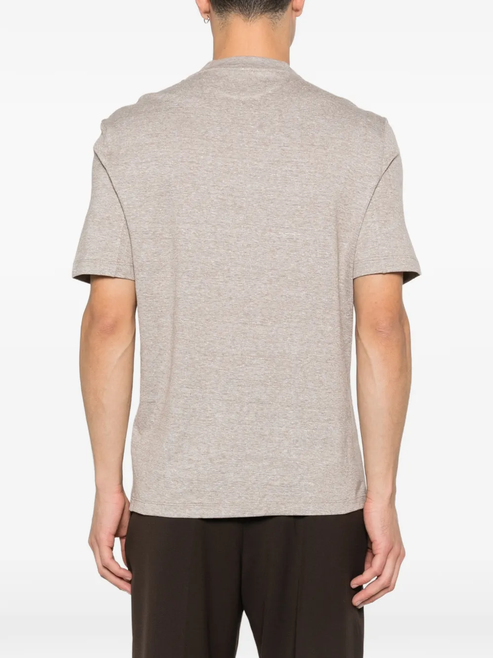 Brunello Cucinelli T-shirt met ronde hals Bruin