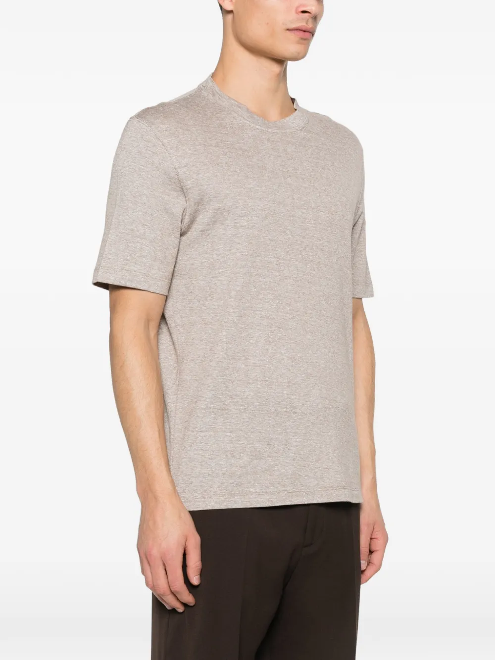 Brunello Cucinelli T-shirt met ronde hals Bruin