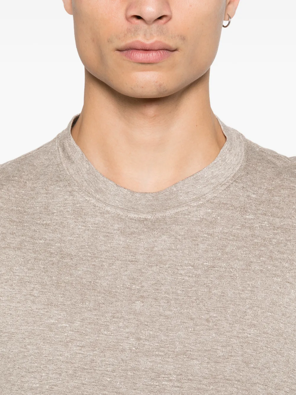 Brunello Cucinelli T-shirt met ronde hals Bruin
