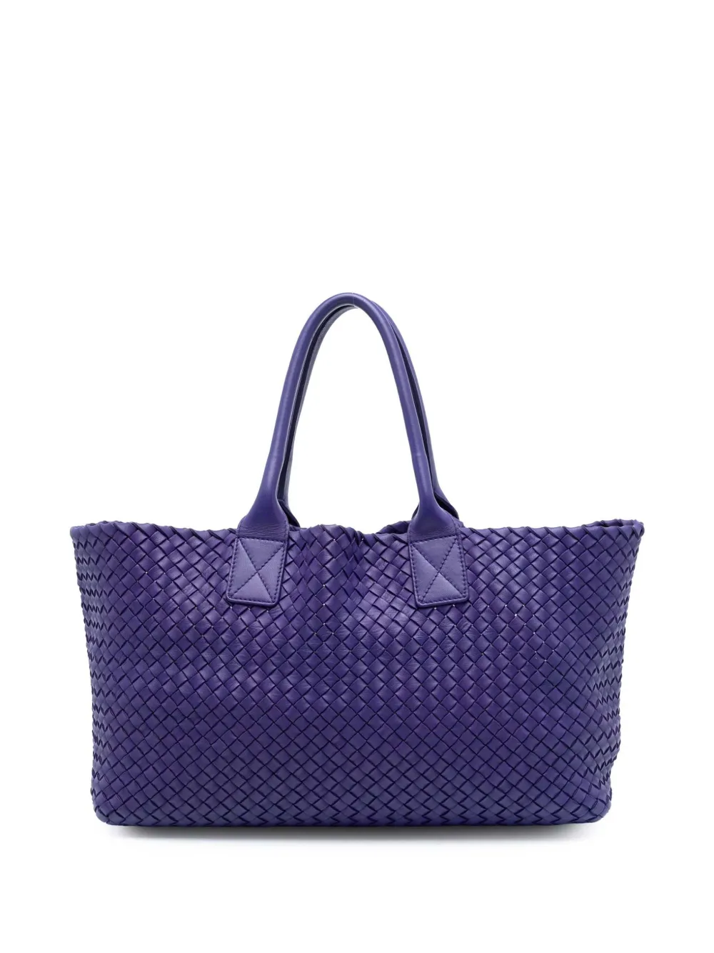 Bottega Veneta Pre-Owned 2012-2025 Medium Lambskin Intreccio Cabat tote bag - Viola