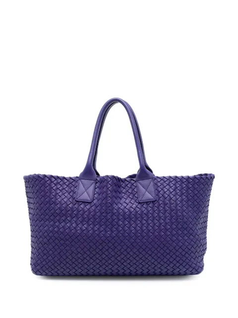 Bottega Veneta Pre-Owned sac porté épaule Cabat médium en peau d'agneau Intreccio (2012-2025)