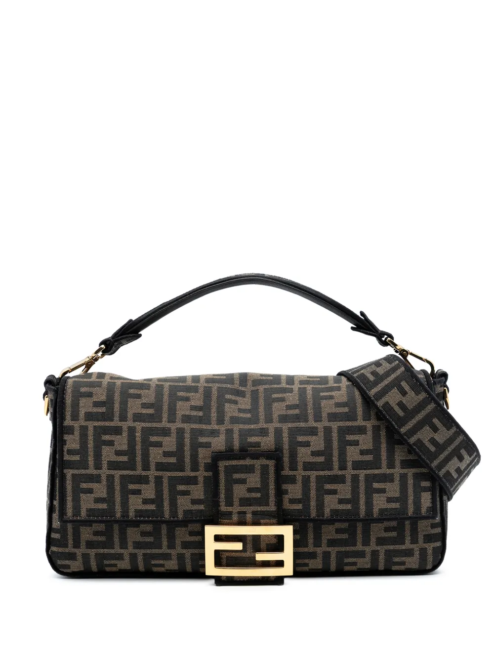 Fendi Pre-Owned 2000-2010 Large Zucca Canvas Baguette satchel | Brown | Image 1